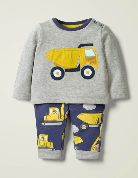 Jersey-Playset mit Applikation - Narzissengelb, Bagger/Sprout Jersey-Playset mit Applikation - Narzissengelb, Bagger/Sprout