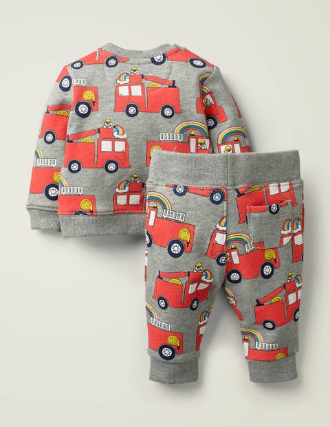Cosy Jersey Play Set - Grey Marl Fire Engine Cosy Jersey Play Set - Grey Marl Fire Engine