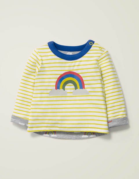 Reversible T-Shirt - Grey Marl Rainbow Cloud Reversible T-Shirt - Grey Marl Rainbow Cloud