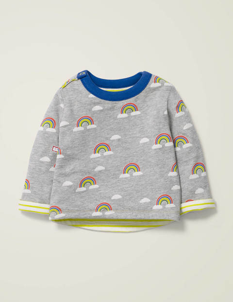 Reversible T-Shirt - Grey Marl Rainbow Cloud Reversible T-Shirt - Grey Marl Rainbow Cloud