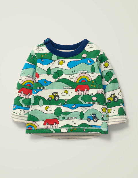 Wendbares T-Shirt - Bunt, Bauernhof/Sonnenschein Wendbares T-Shirt - Bunt, Bauernhof/Sonnenschein
