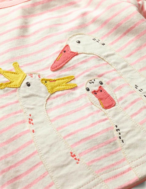 Farm Animal Appliqué T-Shirt - Boto Pink/Ivory Farm Animal Appliqué T-Shirt - Boto Pink/Ivory