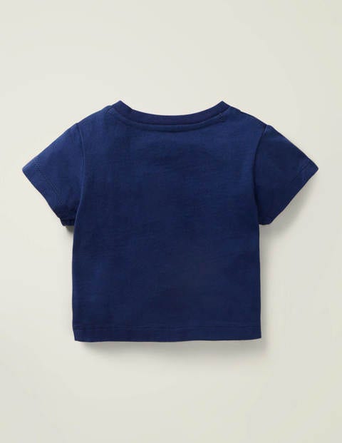 T-Shirt Mit Bauernhoftieren - Schuluniform-Navy, Schweinchen T-Shirt Mit Bauernhoftieren - Schuluniform-Navy, Schweinchen