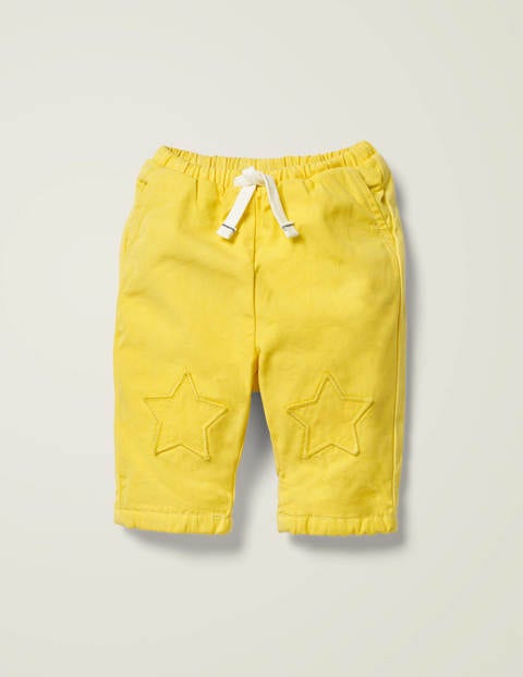 Patch Knees Trousers - Daffodil Yellow Patch Knees Trousers - Daffodil Yellow