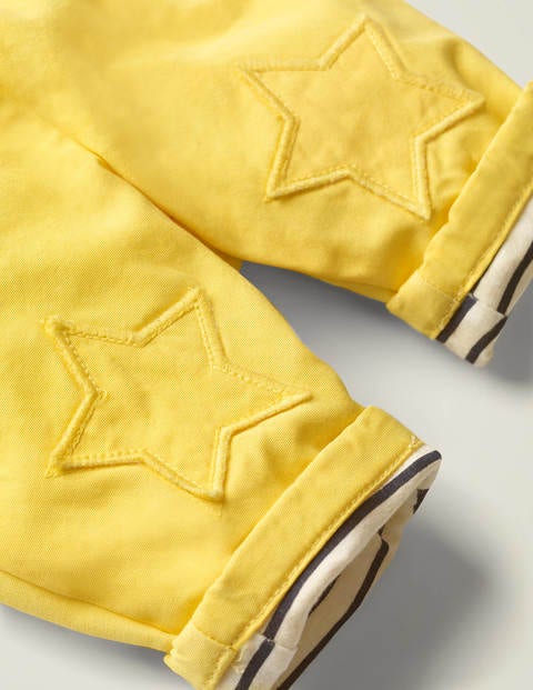 Patch Knees Trousers - Daffodil Yellow Patch Knees Trousers - Daffodil Yellow