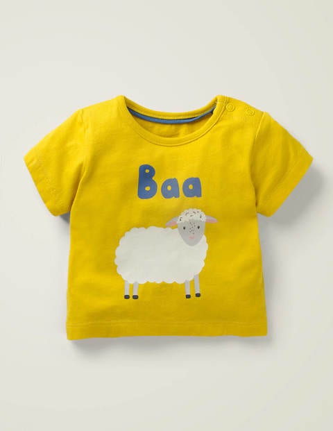 Animal Logo T-Shirt - Daffodil Yellow Sheep Animal Logo T-Shirt - Daffodil Yellow Sheep