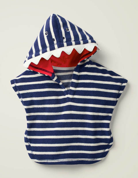 Neuer Frottee-Kapuzenponcho - Tiefseeblau, Monster Neuer Frottee-Kapuzenponcho - Tiefseeblau, Monster