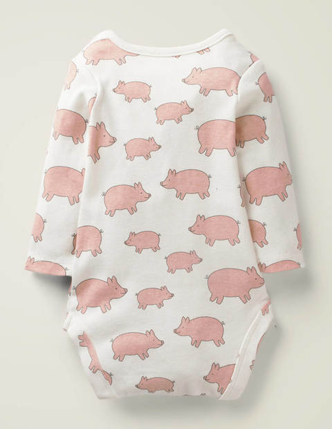 Body Mit Tiermotiv - Kreiderosa, Schweine Body Mit Tiermotiv - Kreiderosa, Schweine