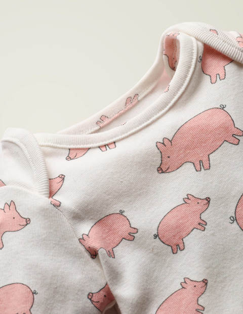 Body Mit Tiermotiv - Kreiderosa, Schweine Body Mit Tiermotiv - Kreiderosa, Schweine