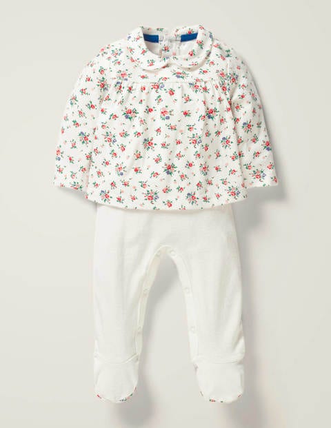 All-In-One Romper - Ivory Floral All-In-One Romper - Ivory Floral