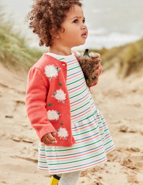 Fun Cardigan - Soft Peach Melba Marl Fun Cardigan - Soft Peach Melba Marl