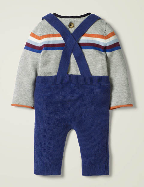 Nostalgic Knitted Play Set - Grey Marl/College Navy Nostalgic Knitted Play Set - Grey Marl/College Navy