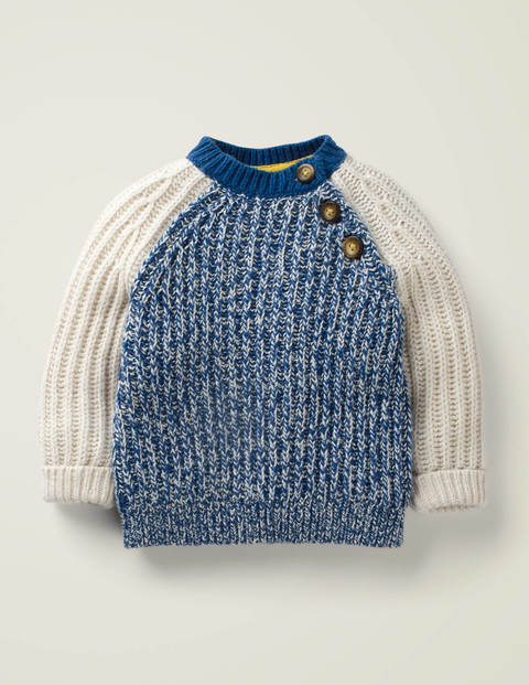 Cosy Hotchpotch Sweater - Bold Blue/Ecru Marl Cosy Hotchpotch Sweater - Bold Blue/Ecru Marl
