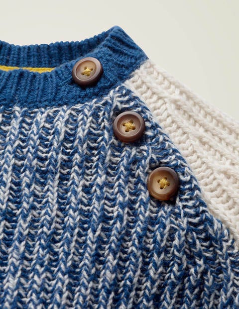Cosy Hotchpotch Sweater - Bold Blue/Ecru Marl Cosy Hotchpotch Sweater - Bold Blue/Ecru Marl