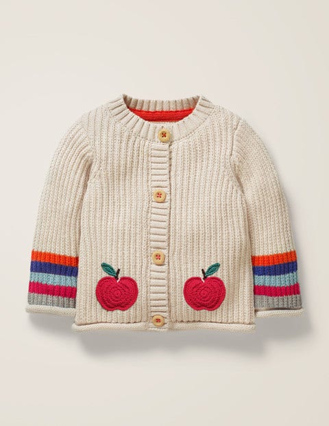 Chunky Knitted Cardigan - Ecru Marl Chunky Knitted Cardigan - Ecru Marl