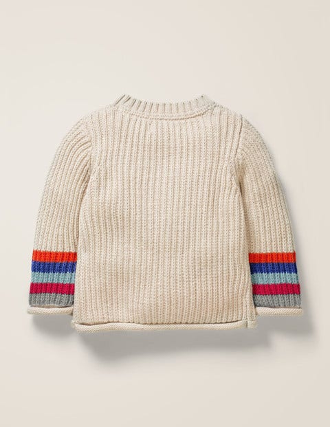 Chunky Knitted Cardigan - Ecru Marl Chunky Knitted Cardigan - Ecru Marl