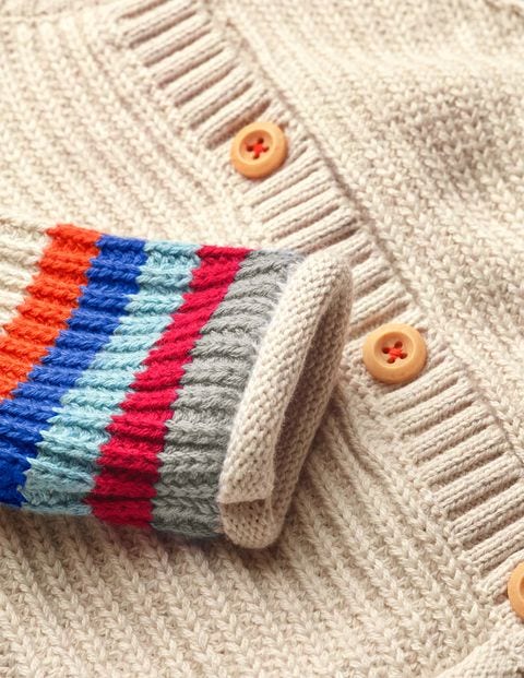 Chunky Knitted Cardigan - Ecru Marl Chunky Knitted Cardigan - Ecru Marl