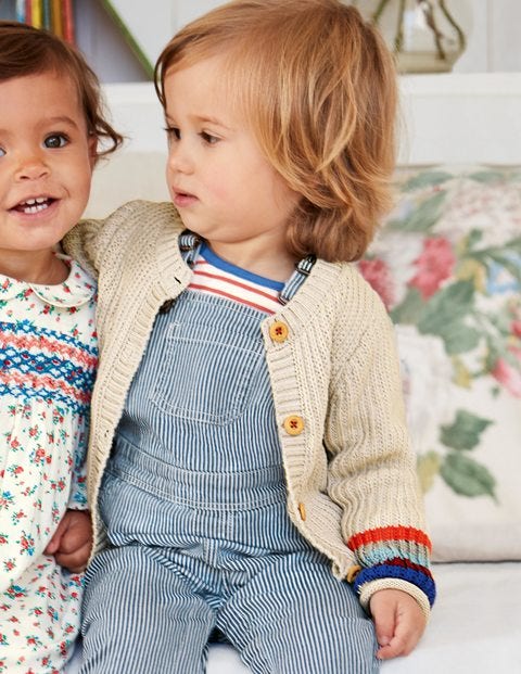 Chunky Knitted Cardigan - Ecru Marl Chunky Knitted Cardigan - Ecru Marl
