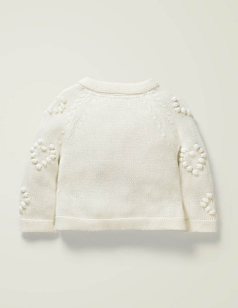 Textured Heart Cardigan - Ecru Marl Textured Heart Cardigan - Ecru Marl