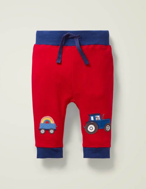 Appliqué Patch Jersey Bottoms - Beam Red Vehicles Appliqué Patch Jersey Bottoms - Beam Red Vehicles