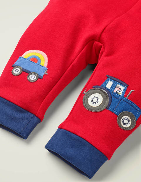 Appliqué Patch Jersey Bottoms - Beam Red Vehicles Appliqué Patch Jersey Bottoms - Beam Red Vehicles