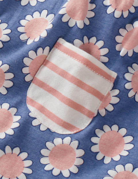 Hotchpotch Jersey Dress - Seascape Blue Daisy Dot Hotchpotch Jersey Dress - Seascape Blue Daisy Dot
