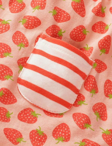 Hotchpotch Jersey Dress - Peach Melba Strawberries Hotchpotch Jersey Dress - Peach Melba Strawberries