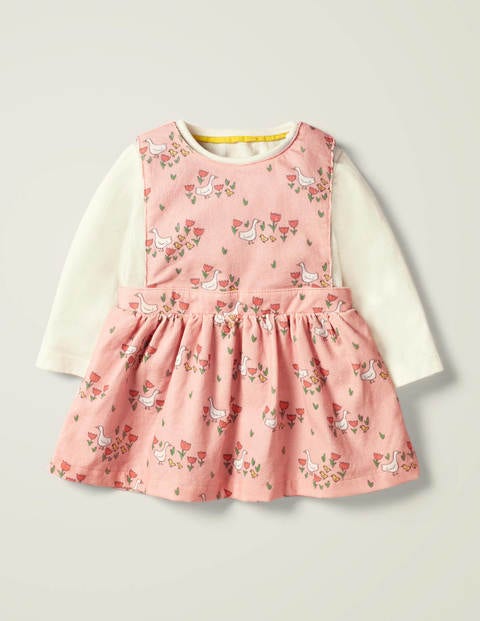 Printed Cord Dress Set - Boto Pink Duckling Meadow Printed Cord Dress Set - Boto Pink Duckling Meadow