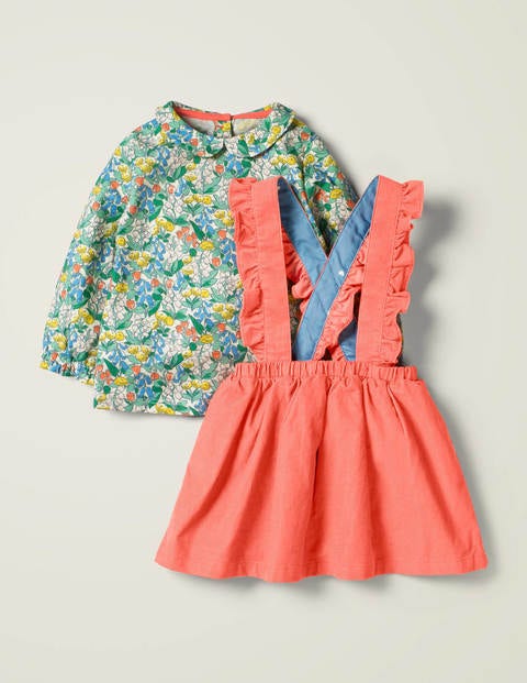 Woven Skirt And Top Set - Peach Melba Red Woven Skirt And Top Set - Peach Melba Red