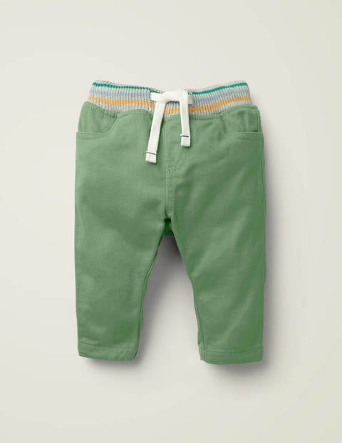 Rib-Waist Pull-On Pants - Action Green Rib-Waist Pull-On Pants - Action Green