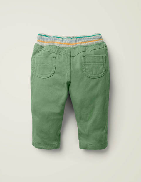 Rib-Waist Pull-On Pants - Action Green Rib-Waist Pull-On Pants - Action Green