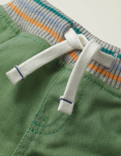 Rib-Waist Pull-On Pants - Action Green Rib-Waist Pull-On Pants - Action Green