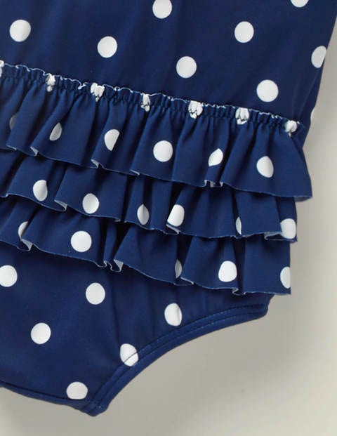 Ruffle Appliqué Swimsuit - Deep Sea/Ivory Spot Whale Ruffle Appliqué Swimsuit - Deep Sea/Ivory Spot Whale