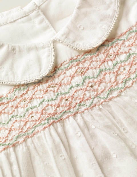 Nostalgic Smocked Romper - Ivory Nostalgic Smocked Romper - Ivory
