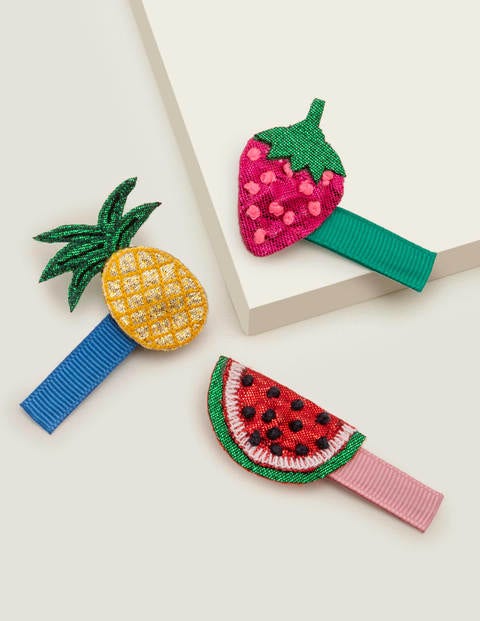 3 Pack Hair Clips - Multi Fruits 3 Pack Hair Clips - Multi Fruits