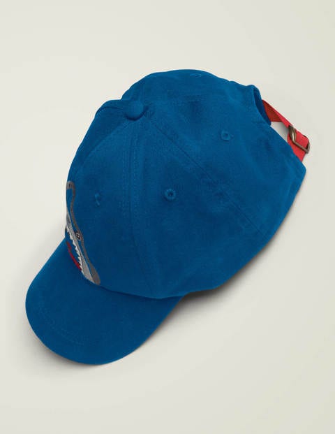 Embroidered Shark Cap - Bold Blue Embroidered Shark Cap - Bold Blue