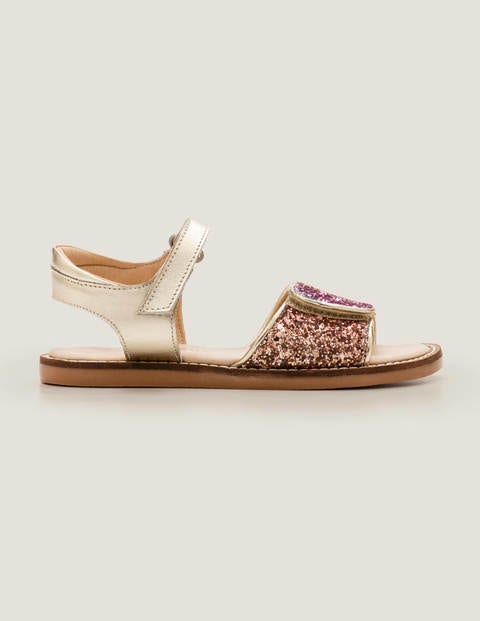 Leather Padded Sandals - Multi Glitter Leather Padded Sandals - Multi Glitter