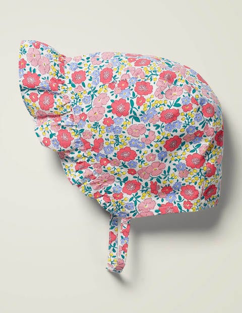 Woven Bonnet - Pink Flowerbed Woven Bonnet - Pink Flowerbed