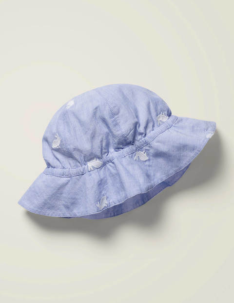 Embroidered Woven Hat - End on End Bunny Embroidered Woven Hat - End on End Bunny