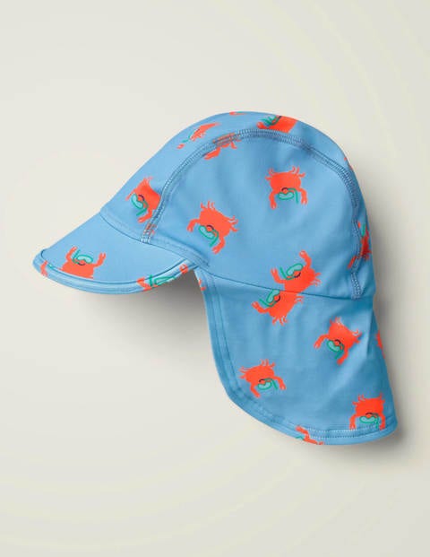 Chapeau de bain imprimé avec protection solaire - Crabes bleu surf Chapeau de bain imprimé avec protection solaire - Crabes bleu surf
