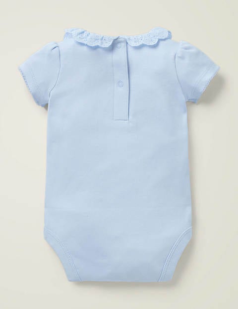 Detailed Collared Bodysuit - Provence Blue Detailed Collared Bodysuit - Provence Blue