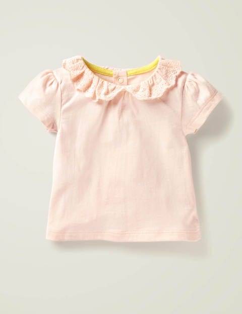 Broderie Collar T-Shirt - Parisian Pink Broderie Collar T-Shirt - Parisian Pink