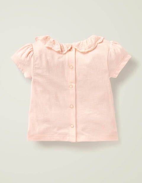 Broderie Collar T-Shirt - Parisian Pink Broderie Collar T-Shirt - Parisian Pink