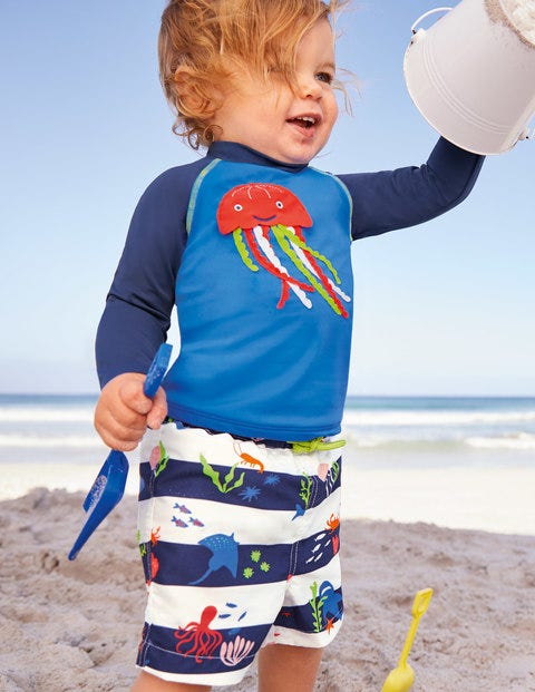 Sunsafe Rash Guard - Blue Oasis Jellyfish Sunsafe Rash Guard - Blue Oasis Jellyfish