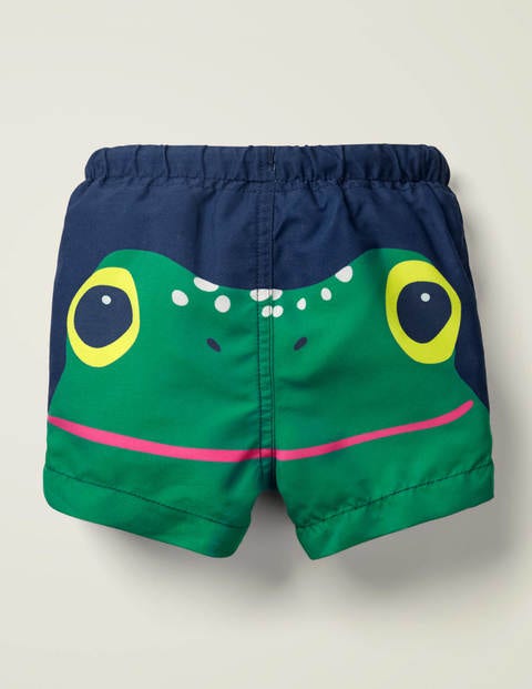 Printed Swim Trunks - College Navy Frog Printed Swim Trunks - College Navy Frog