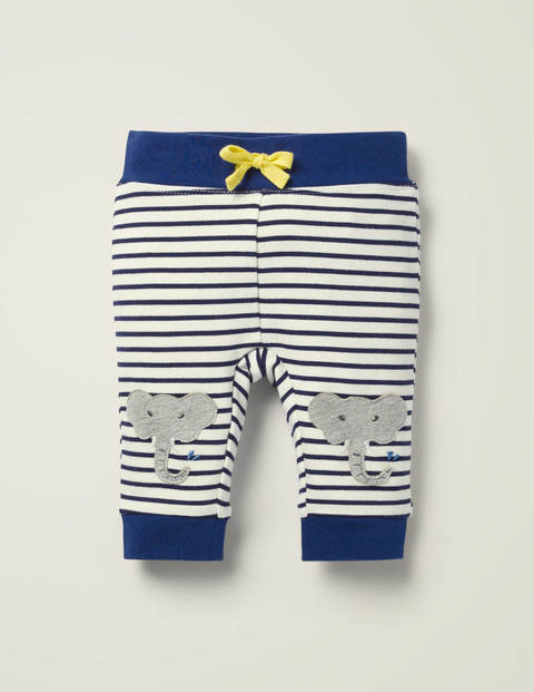 Appliqué Patch Jersey Bottoms - White/College Navy Appliqué Patch Jersey Bottoms - White/College Navy