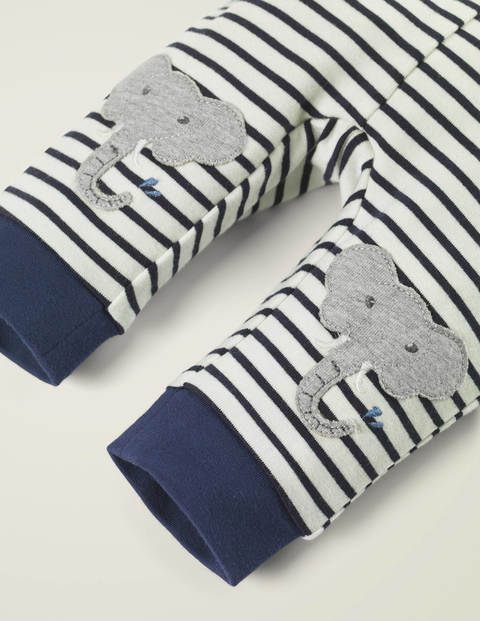 Appliqué Patch Jersey Bottoms - White/College Navy Appliqué Patch Jersey Bottoms - White/College Navy