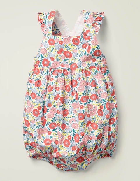 Frilly Bubble Romper - Multi Pink Flowerbed Frilly Bubble Romper - Multi Pink Flowerbed