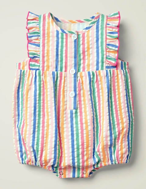 Frill Sleeve Romper - Multi Rainbow Frill Sleeve Romper - Multi Rainbow