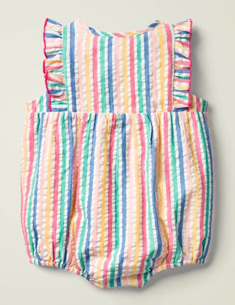 Frill Sleeve Romper - Multi Rainbow Frill Sleeve Romper - Multi Rainbow